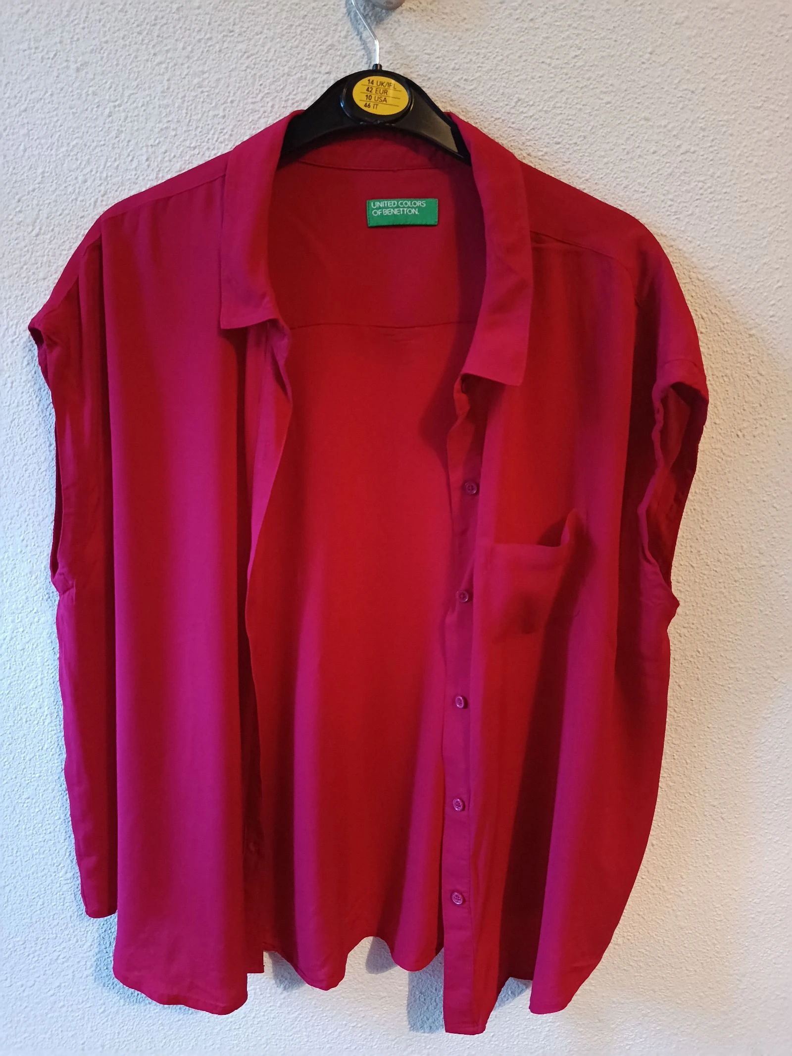 Camisa manga curta Benetton rosa Tam. S